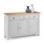 Light Grey Sideboard with Oak Top - Julian Bowen Richmond