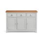 Light Grey Sideboard with Oak Top - Julian Bowen Richmond