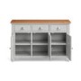 Light Grey Sideboard with Oak Top - Julian Bowen Richmond