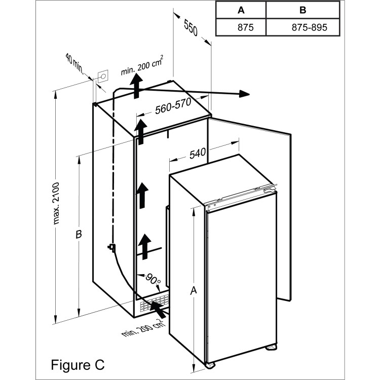NordMende RII880APLUS 123L 88cm Integrated In-column Fridge With Ice Box