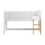 White Mid Sleeper Cabin Bed with Oak Ladder - Riley