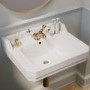 ONLY OPENED - White Wall Hung Basin with 1 Tap Hole 570mm - Ripley