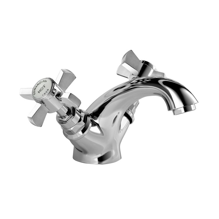 GRADE A1 - Chrome Traditional Mono Basin Mixer Tap With Waste - Ripley