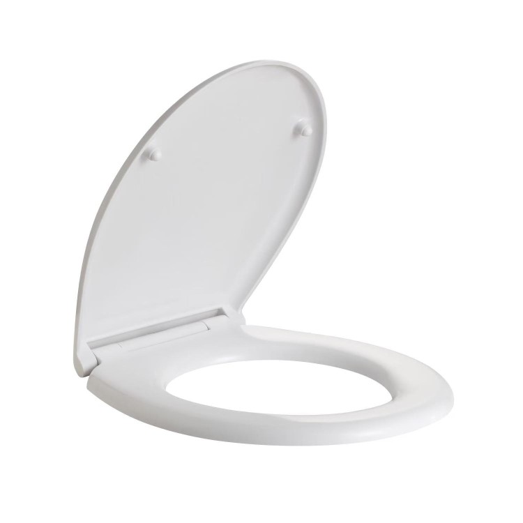 ONLY OPENED - White Round Soft Close Toilet Seat with Quick Release - Ripley