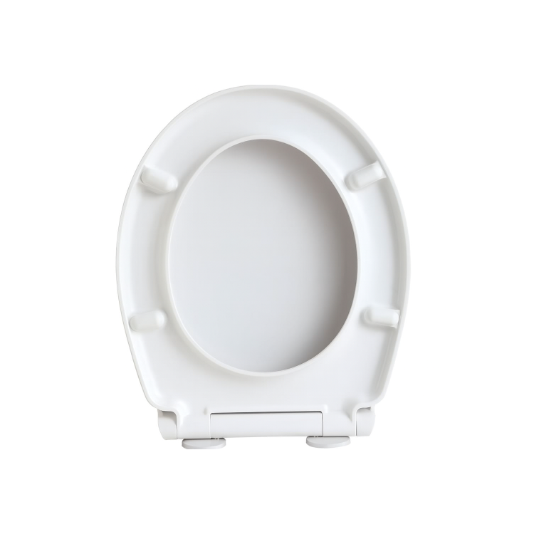White Round Soft Close Toilet Seat with Quick Release - Ripley