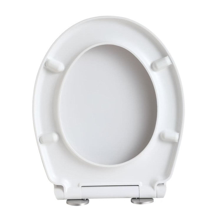 ONLY OPENED - White Round Soft Close Toilet Seat with Quick Release - Ripley