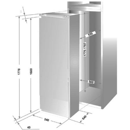 NordMende RITL397APLUS 300L Tall Integrated In-column Fridge
