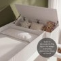 White Ribbed Bunk Bed with Storage and Wardrobe - Riya