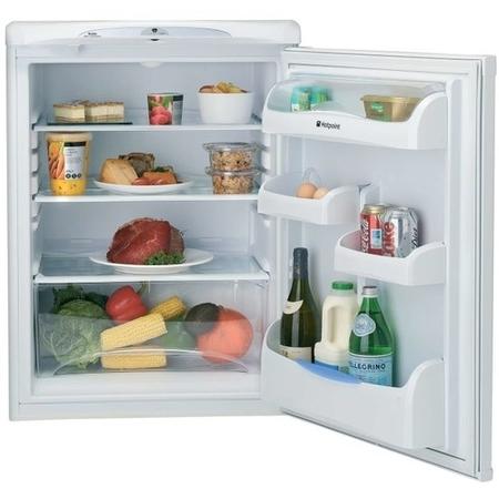 HOTPOINT RLA36P 150 Litre Freestanding Under Counter Larder Fridge 85cm Tall Antibacterial Lining 60cm Wide - White