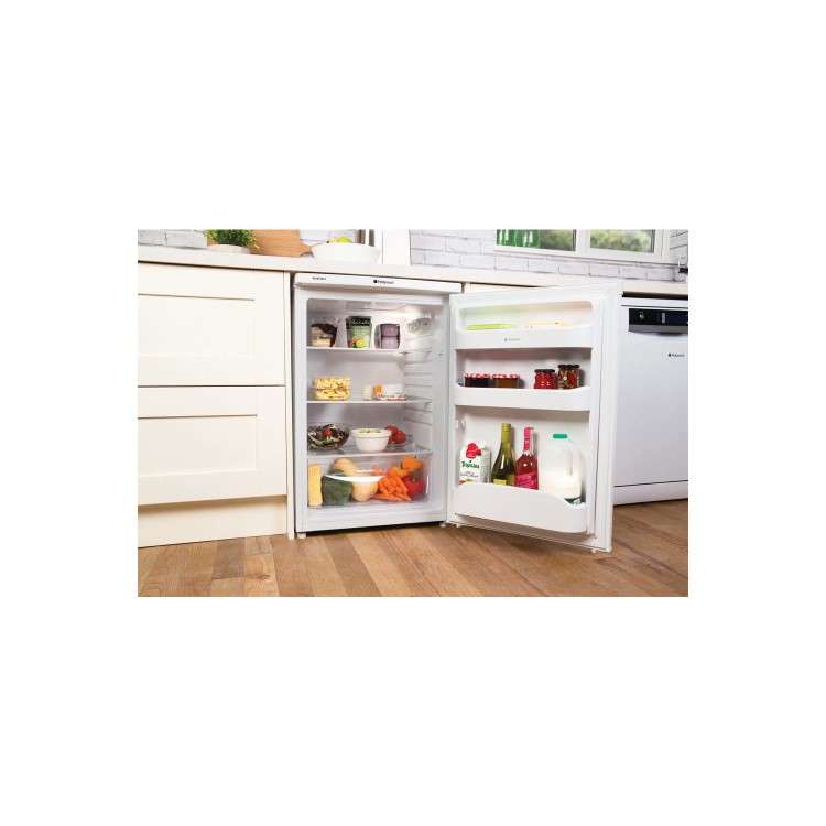 Hotpoint RLAAV22P 55cm Wide Under Counter Freestanding Fridge - Polar White