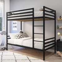 Black Metal Single Bunk Bed - Ralph