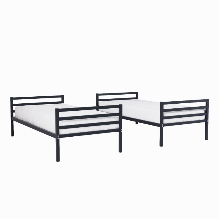 Black Metal Single Bunk Bed - Ralph