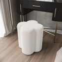 RMA001A Cream Boucle Fabric Dressing Table Stool - Roma