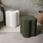 Cream Boucle Fabric Dressing Table Stool - Roma