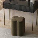 RMA004 Khaki Green Velvet Dressing Table Stool - Roma