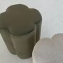Khaki Green Velvet Dressing Table Stool - Roma