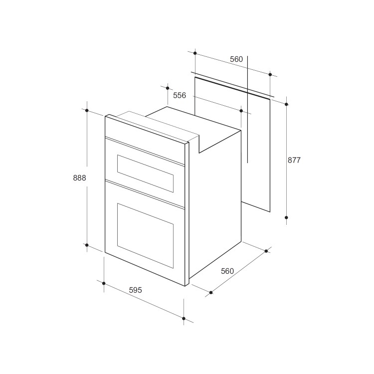 Rangemaster RMB9045BLSS Electric Built In Double Oven - Black