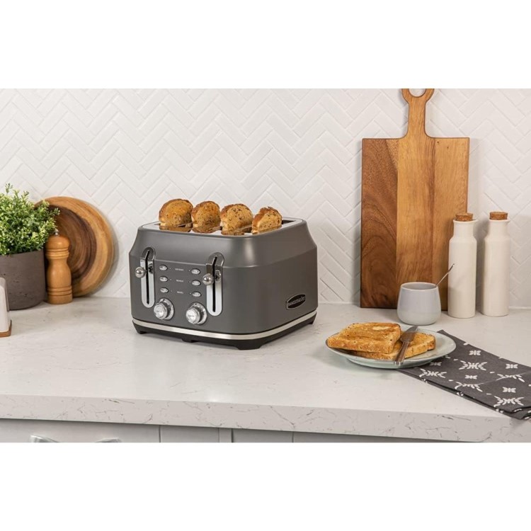 Rangemaster Classic 4 Slice Toaster - Grey