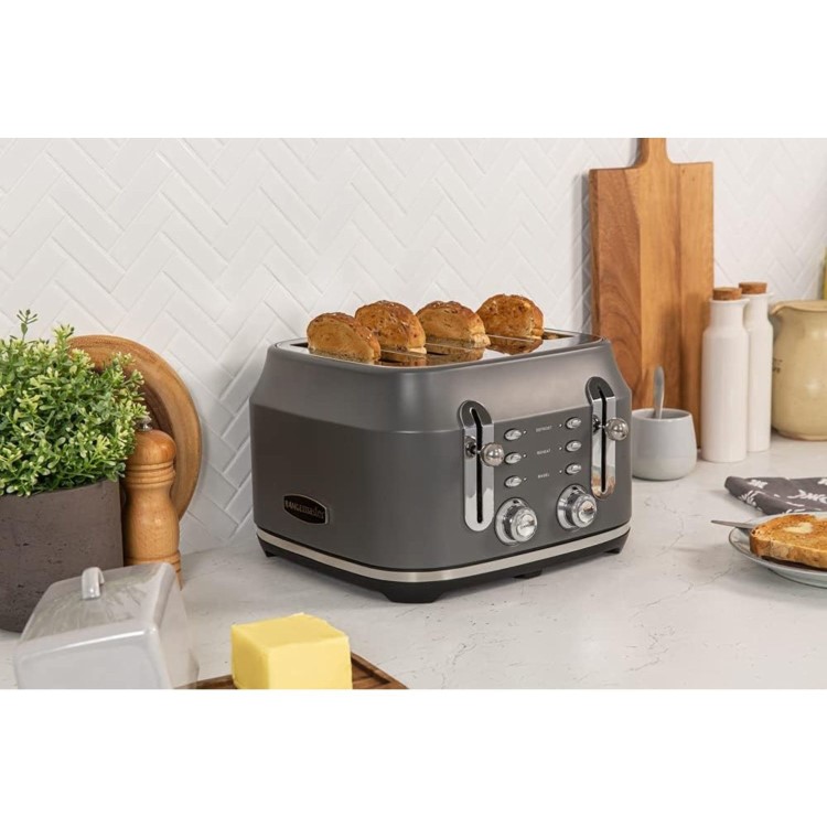 Rangemaster Classic 4 Slice Toaster - Grey