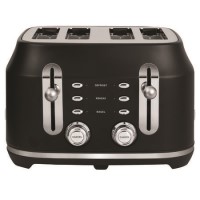 Rangemaster RMCL4S304BK Classic 4-Slice Toaster – Stylish Matt Black Fast Toasting Rangemaster RMCL4S304BK Classic 4-Slice Toaster – Stylish Matt Black Fast Toasting