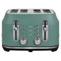 Rangemaster RMCL4S304MG Classic 4-Slice Toaster – Stylish Matt Mineral Green Fast Toasting