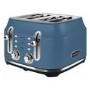 Rangemaster Classic 4 Slice Toaster – Stone Blue  Wide Slots & Variable Browning