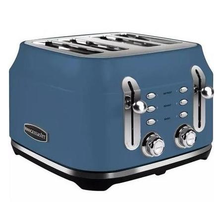 Rangemaster Classic 4 Slice Toaster – Stone Blue  Wide Slots & Variable Browning