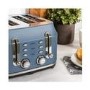 Rangemaster Classic 4 Slice Toaster – Stone Blue  Wide Slots & Variable Browning