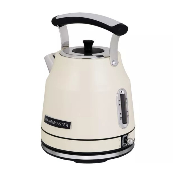 Rangemaster Classic 1.7 L 3000W Quiet Boil Cordless Electric Kettle – Traditional Dome Design With Safety & Swivel Base – Cream