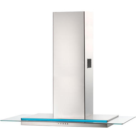 Rangemaster 100cm Stainless Steel Glass Chimney Cooker Hood