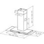 Rangemaster 100cm Stainless Steel Glass Chimney Cooker Hood