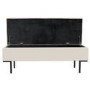 Beige Corduroy Ottoman Hallway Bench with Storage - Roman