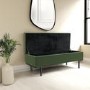 Green Corduroy Ottoman Blanket Box - Roman