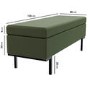 Green Corduroy Ottoman Blanket Box - Roman