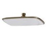 GRADE A1 - Triton Brushed Brass Push Button Thermostatic Mixer Bar Shower with Square Overhead & Handset