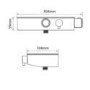 GRADE A1 - Triton Brushed Brass Push Button Thermostatic Mixer Bar Shower with Square Overhead & Handset