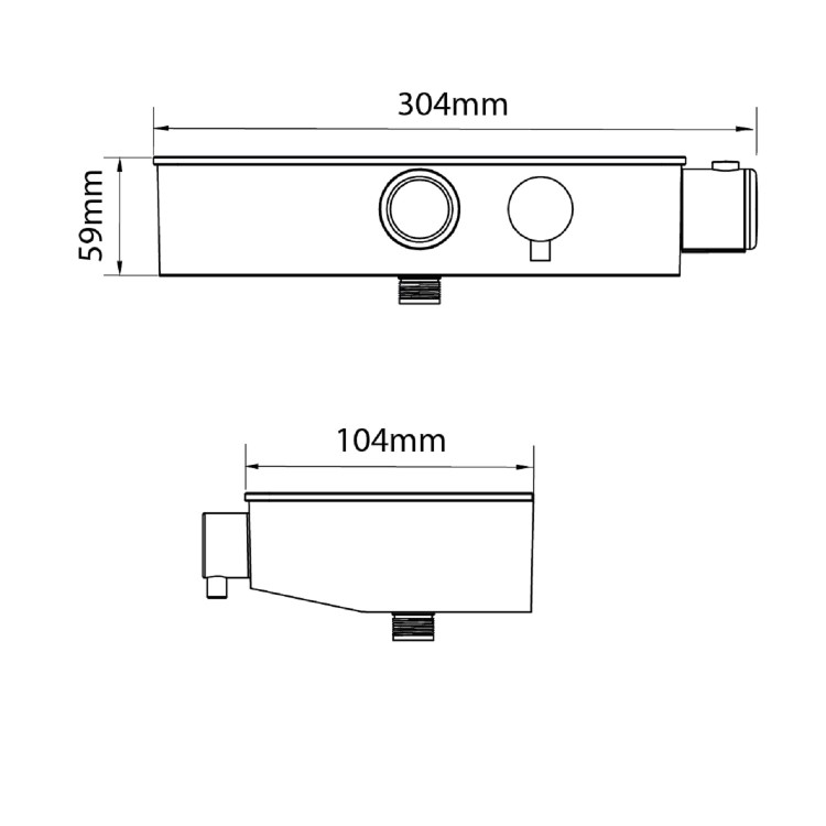GRADE A1 - Triton Brushed Brass Push Button Thermostatic Mixer Bar Shower with Square Overhead & Handset
