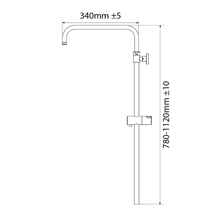 GRADE A1 - Triton Brushed Brass Push Button Thermostatic Mixer Bar Shower with Square Overhead & Handset