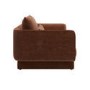 Brown Chenille Armchair with Cushion - Ramses
