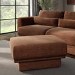 Brown Chenille Footstool - Ramses