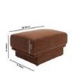 Brown Chenille Footstool - Ramses