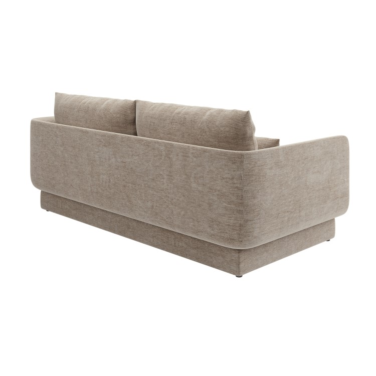 Beige Chenille 3 Seater Sofa - Ramses