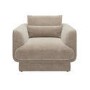 Beige Chenille Armchair with Cushion - Ramses 