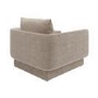 Beige Chenille Armchair with Cushion - Ramses