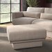 Beige Chenille Footstool - Ramses 