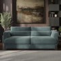Blue Chenille 3-Seater Sofa - Ramses 