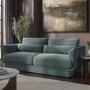 Blue Chenille 3-Seater Sofa - Ramses 