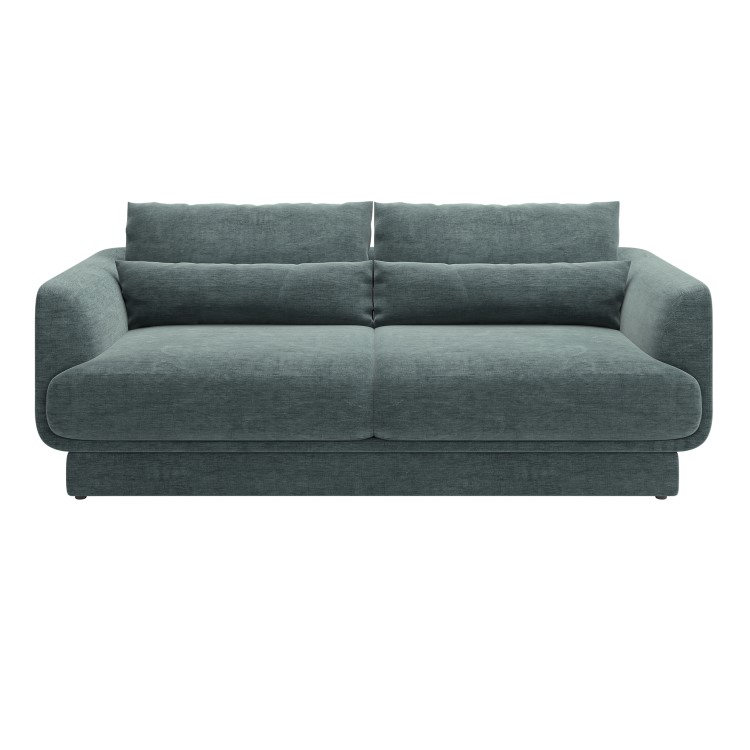 Blue Chenille 3-Seater Sofa - Ramses 