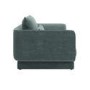 Blue Chenille Armchair with Cushion - Ramses 