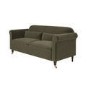 Khaki Green Velvet 3-Seater Sofa - Ramona
